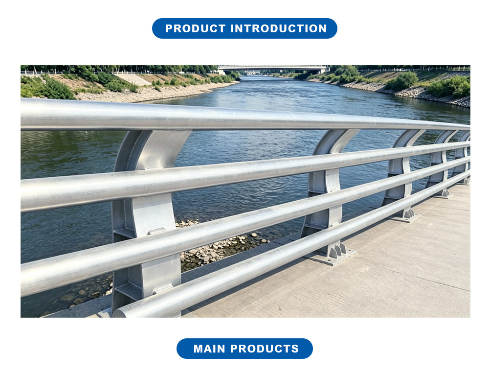 Curved Bracket Stainless Bridge Guardrail X