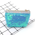 Custom sequins laser make up coin purse