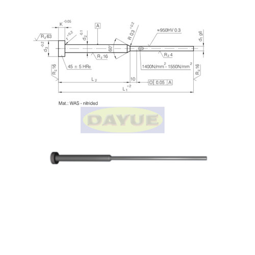 DIN 1530-ISO 8694 ch-utmatningsstift