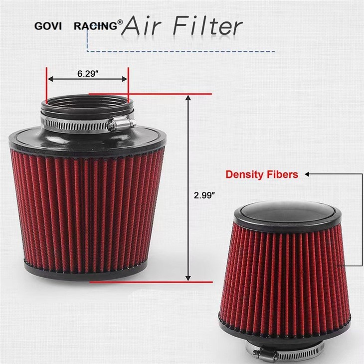 PU Air Filter 76mm Neck Air Intake Pipe Kits5