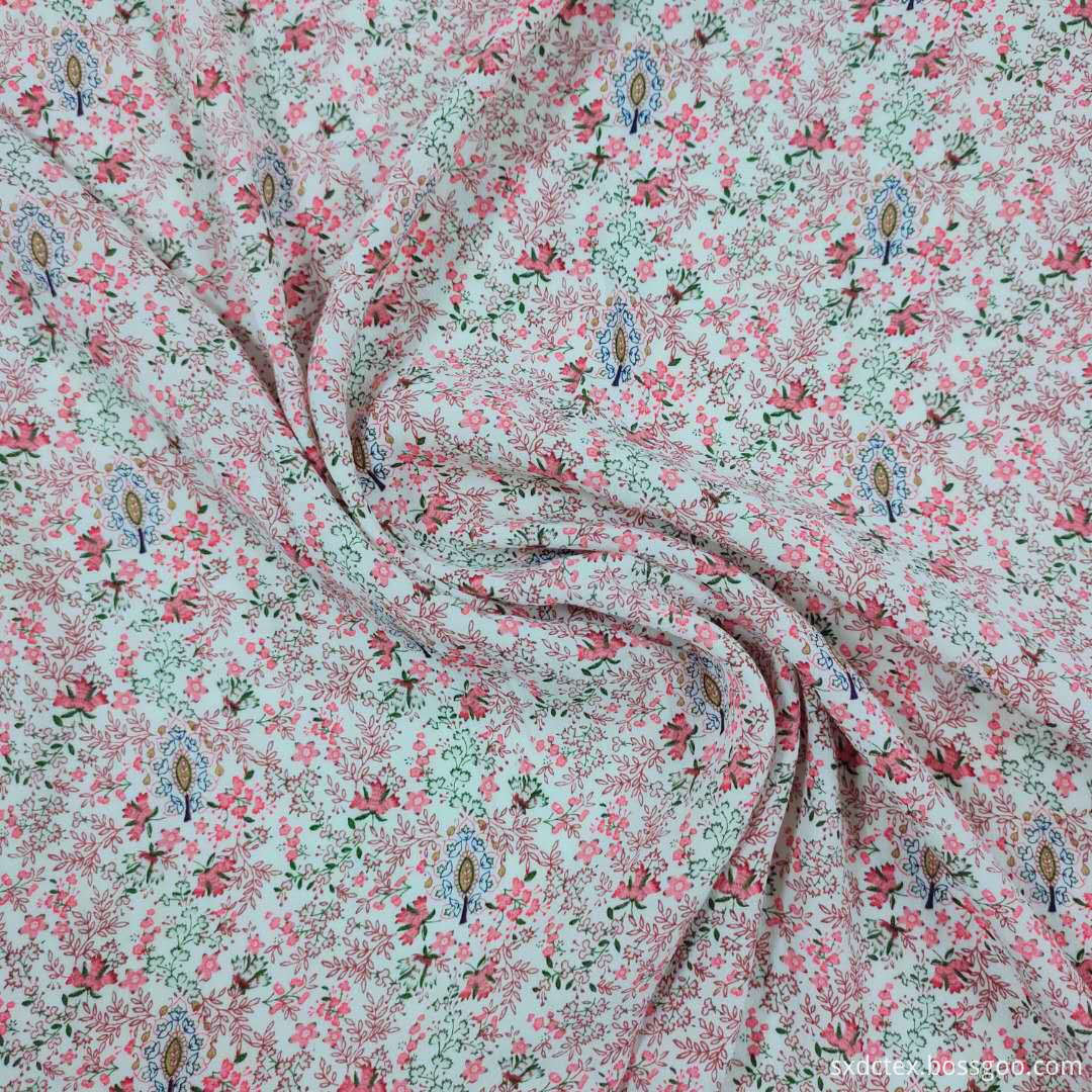 Rayon Crepe Floral Fabric