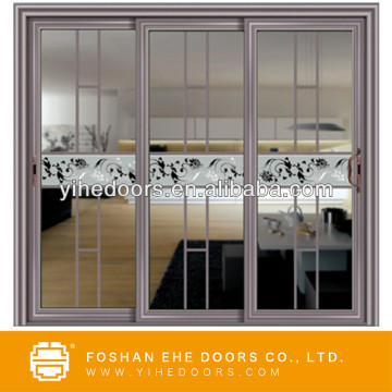 three panel sliding glass door