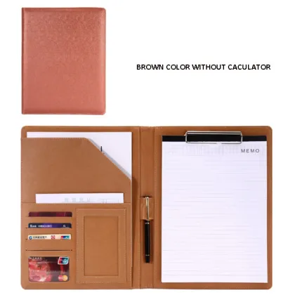 High Quality PU Leather Appointment Folder with Calculator