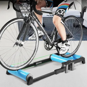 Space-Saving Foldable Bike Trainer: Cycling Rollers and Stands for Indoor Use