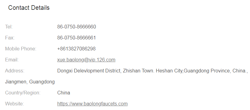 Contact Baolong
