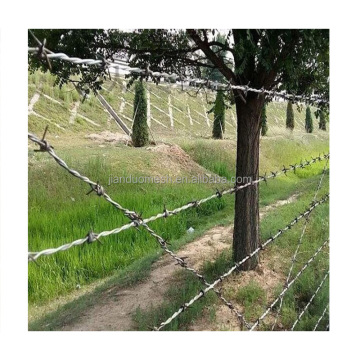 12.5 Gauge and 4.10 Gauge Galvanized Barbed Wire Fence