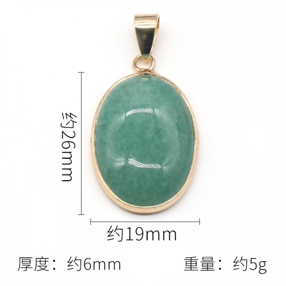 Oval Gemstone Pendant for Making Jewelry Necklace 18X25MM