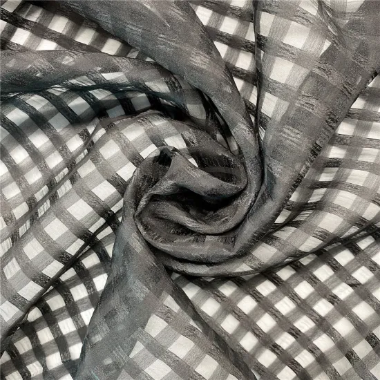 Square Seersucker Organza Tulle Fabric for Fashionable Dress