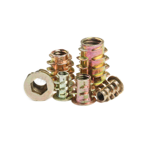 50Pcs M4*10 M5*10 M8*20 Zinc Alloy Thread For Wood Insert Nut M4 M5 M6 M8 Flanged Hex Drive Head Furniture Nuts Kit