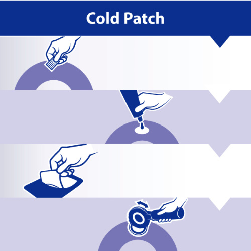 Solución de goma de parche de neumáticos Patch frío para bicicleta