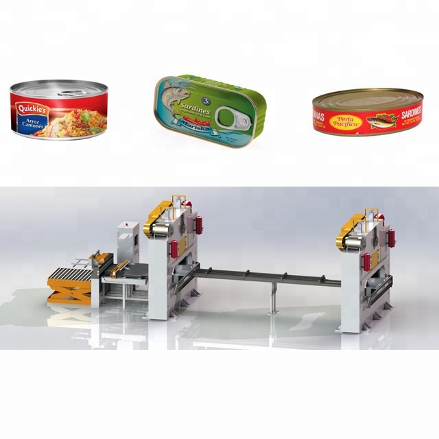 Línea de producción de latas de sardina de atún DRD de 2 piezas