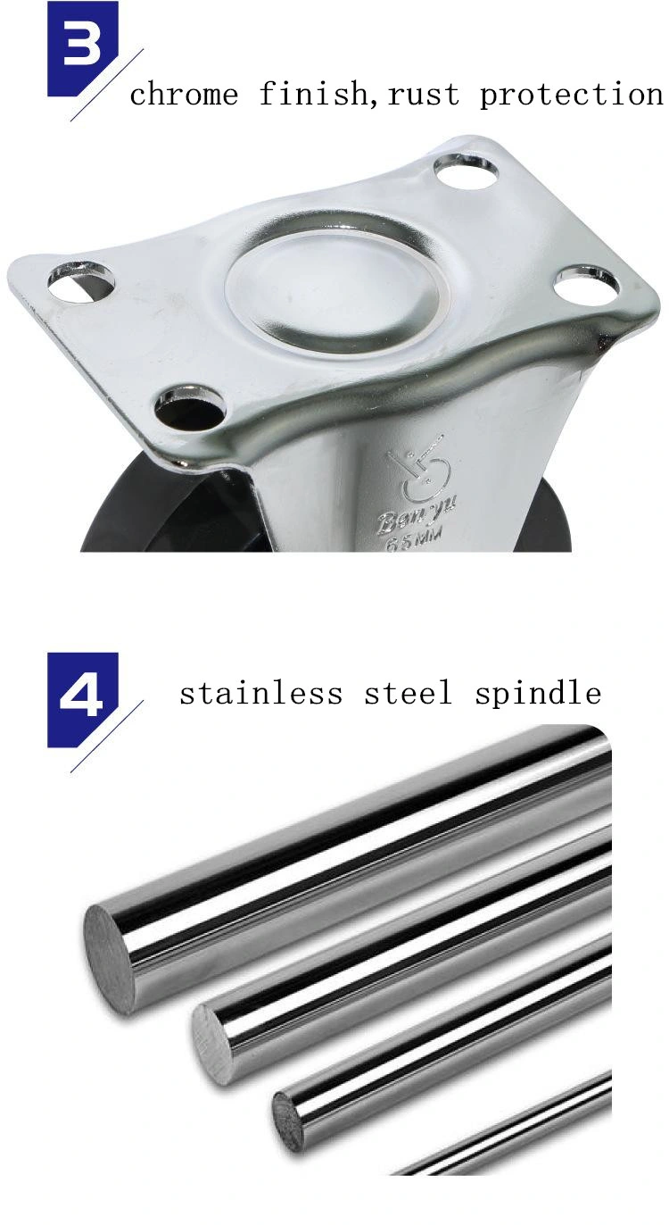 Black PU Caster wheel