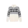 Men's Knitted Jacquard Half-Zip Lined Pullover