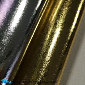 golden and silver film leather for shoe material,bag material