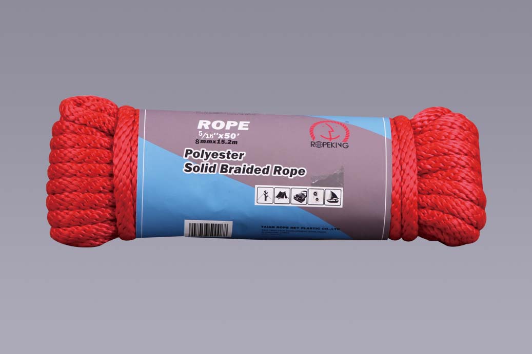 PP multifilament solid braided rope