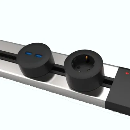 Cost-effective Power Track with 2 Adapters and Removable Socket