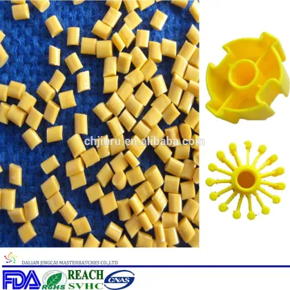 Plastic bottles raw materials food grade yellow pet masterbatch