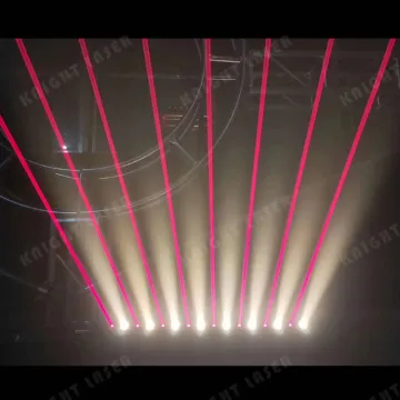8 Eyes RGB Laser LED Bar Party Light with Rotating Beam and Red Laser Effect