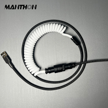 Custom Type C Coiled Cable for Mechanical Keyboards - Aviator GamingAccessory