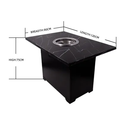 Commercial hot pot long table