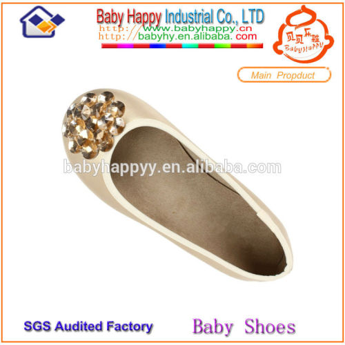 Flat sole durable leather kid dress shoe