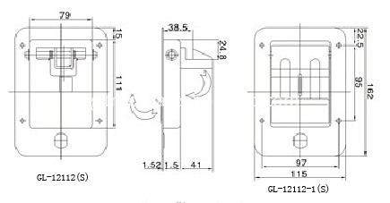 Polished Stainless Steel Latch GL-12112C