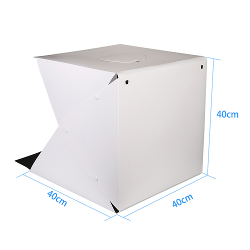 Studio fotografico Lightbox LED USB pieghevole da 40 cm