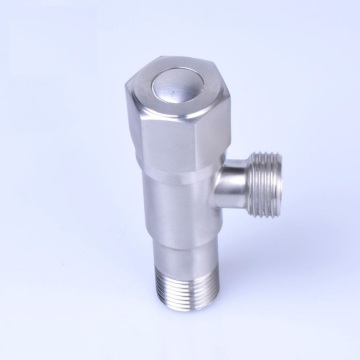 High quality standard brushed nickle 90 degree water angle stop check valve