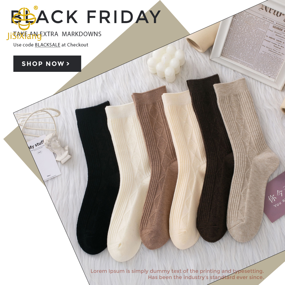 Korean version of cream tube socks