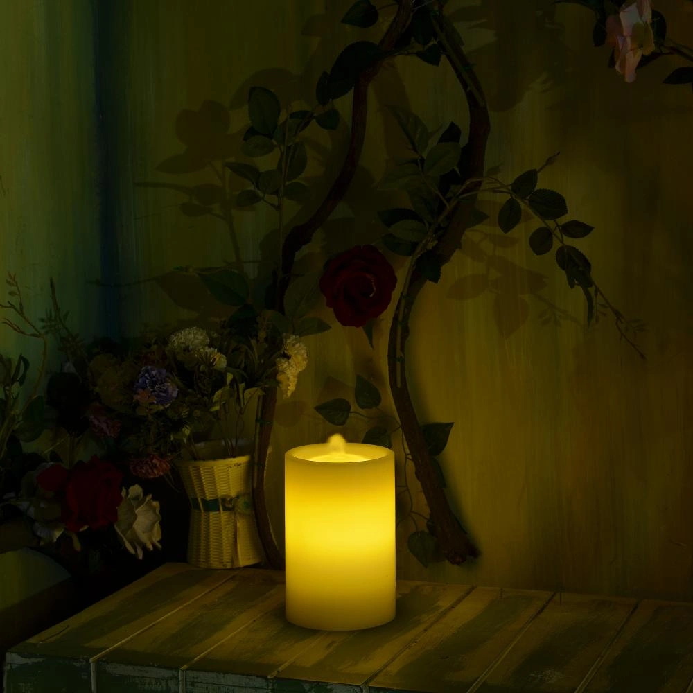 Colored Led Flameless Water Fountain Pillar Candles China Manufacturer