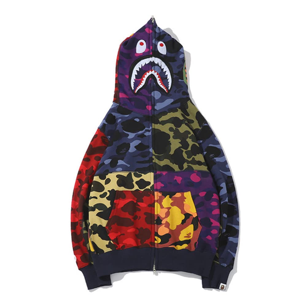 Hoodie camo hoodie full zip tröja