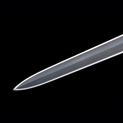 Han style Legacy Sword with White Copper Relief Inlaid with Black Agate