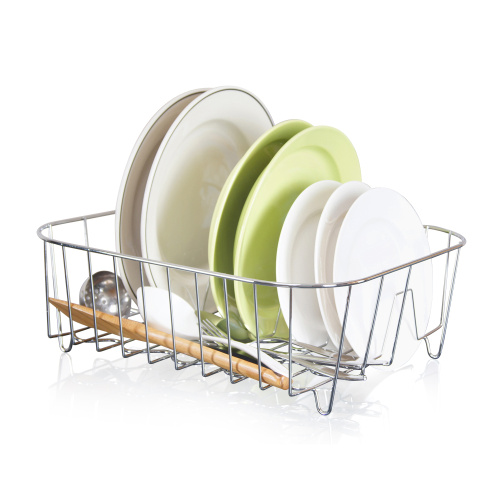 Nueva llegada de acero inoxidable plegable plato estante de secado del fregadero organizador de la cocina de la cocina