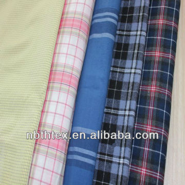 garment use big check cotton yarn dyed fabric