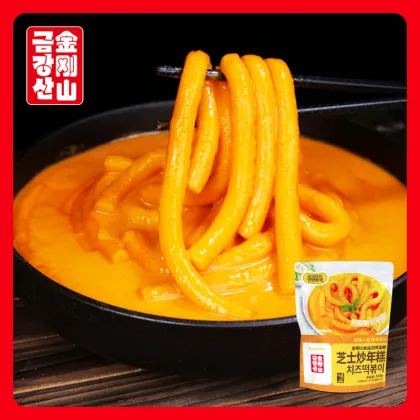 Cheese stir fried rice cake