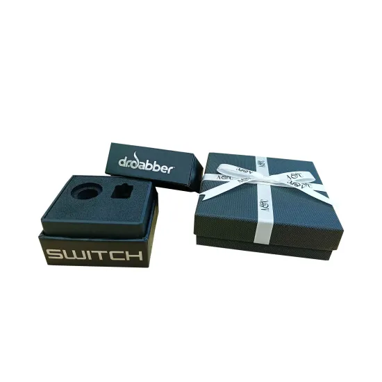 Small luxury black paper packaging gift box