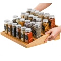 Canister Wood Lid Spice Jars Herb