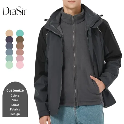 Waterproof Fishing Unisex Soft Shell Mountain Jacket for Camping