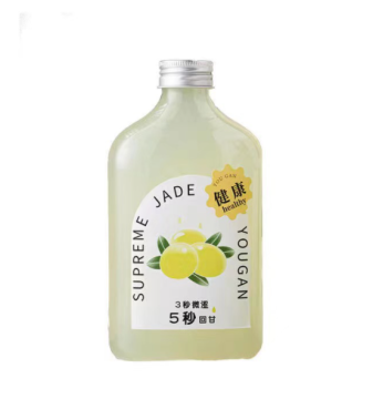 Custom Logo Printing on Disposable Plastic Pet Juice Bottles 350ml with Lid
