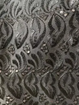 Tc embroidery satin polyester dyed machined fabric