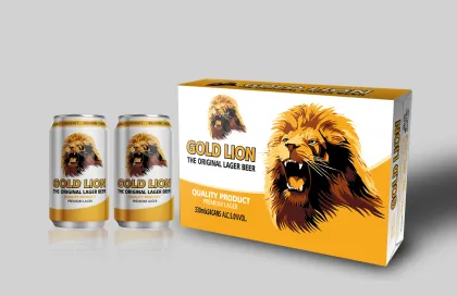 GOLD LION Light Lager Beer Premium Refreshing Brew