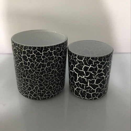 170ML/400ML Crackled Effect Glass Candle Jars