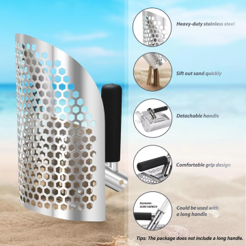 Practical Heavy-Duty Stainless Steel Metal Detector Sand Scoop