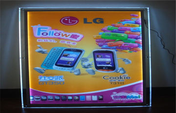 Crystal Acrylic Led Light Box For Advertising Wall Mounted