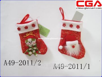 Pretty Fabric christmas stocking with factory OEM/ODM