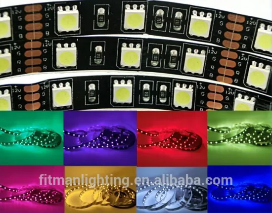2year warranty 12v 5M Black PCB rgb led strip light