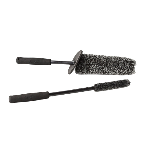 SGCB Antislip Bendable Tyre Wheel Wand Resistant Chemical Microfiber Wheel Brush Kit Synthetic Woolies Brush untuk Roda