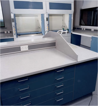 Customized lab furniture used electrical steel work bench with drawers