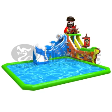 Popular competitive price inflatable water park with pool