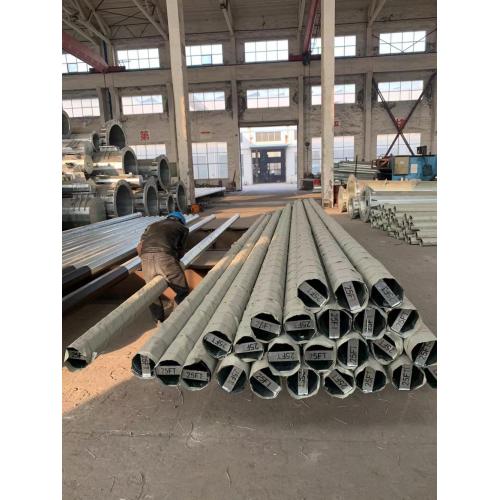 Steel Pole With Asphalt Coating 25FT hot dip galvanized steel pole Supplier